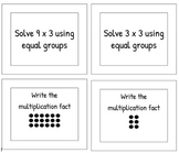 Multiplication Concepts - Equal Groups Topple Blocks Task Cards 