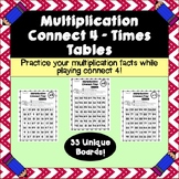 Multiplication Connect 4 - Math Dice Game - Times Tables M
