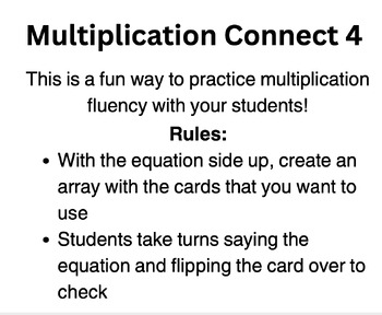 Preview of Multiplication Connect Four 0-5's Bundle