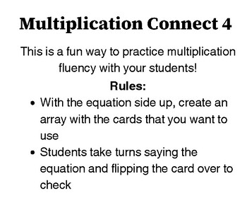 Preview of Multiplication Connect Four Bundle