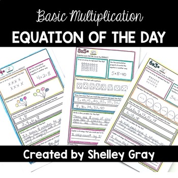 Preview of Multiplication Daily Fact Practice Booklet - Equation of the Day