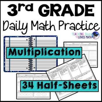 Preview of Multiplication Daily Math Review 3rd Grade Bell Ringers Warm Ups