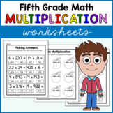 Multiplication Decimals Worksheets Fifth Grade Math No Pre
