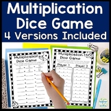 Multiplication Dice Game | 4 Options | Multiplication Game