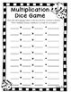 multiplication dice game 4 versions included multiplication game