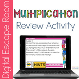 Multiplication Digital Escape Room - Virtual Math Review Activity