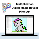 Multiplication Digital Math Pixel Art Magic Reveal Unicorn