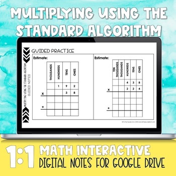 Preview of Multiplication Digital Notes