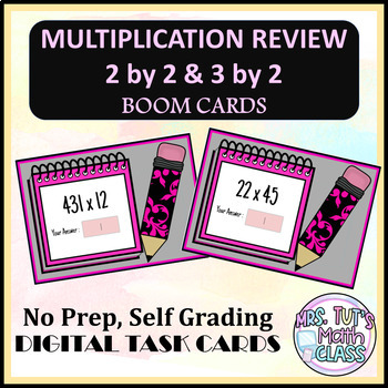 Preview of Multiplication Digital Task Cards -Boom Cards- Freebie
