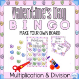 Multiplication & Division BINGO  | Valentine BINGO | Make 