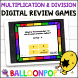 4th Grade Multiplication & Division Digital Math Review Ga