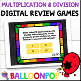 5th Grade Multiplication and Division Digital Math Review 