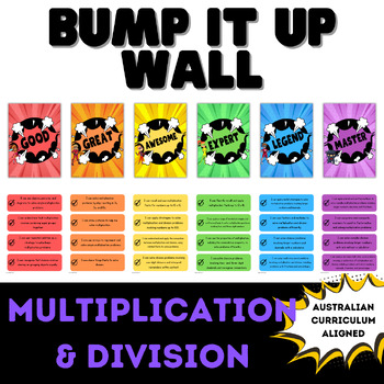 Preview of Multiplication & Division Bump it up Wall - Student Friendly
