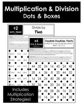 Preview of Multiplication & Division Bundle - 82 Dots & Boxes Games - x Strategies Included