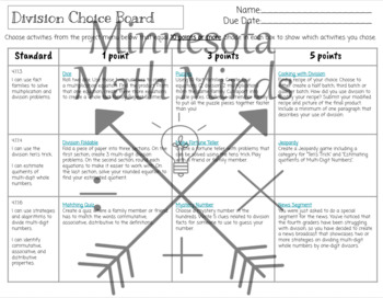 Preview of Multiplication & Division Choice Board BUNDLE!