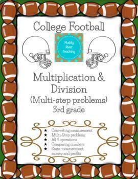 Preview of Multiplication & Division College Football Tournament- 3rd grade