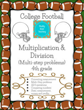 Preview of Multiplication & Division College Football Tournament-4th grade