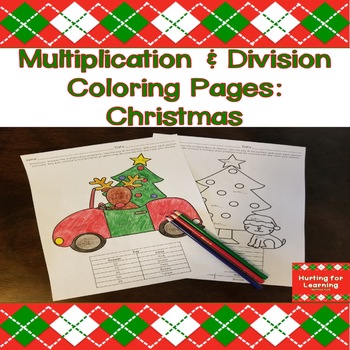 Multiplication & Division Coloring Pages Christmas Bundle | TpT