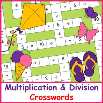 Preview of Multiplication & Division | Crossword Puzzles | End of the Year Review