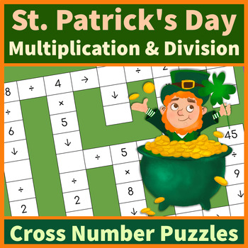 Preview of Multiplication & Division | Crossword Puzzles | St. Patrick's Day