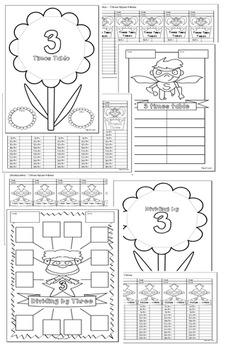 Multiplication & Division Cut and Paste Activities - 2 3 4 5 6 7 8 9 10