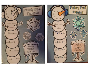 Preview of Multiplication & Division Fact Families Craftivity -Frosty Fact Families