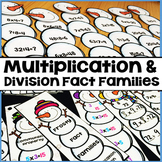 Multiplication & Division Fact Families Winter Snowman Wor