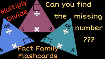 Preview of Multiplication & Division Fact Family Cards (Triangles)