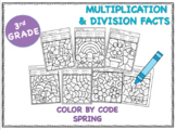 Multiplication & Division Facts- Color by Code-Spring