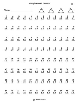 multiplication division facts practice worksheets 14 pages pdf