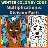 Multiplication & Division Facts Winter Color by Code No Pr