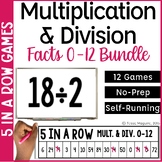 Multiplication & Division Games Fact Fluency 5 in a Row | 