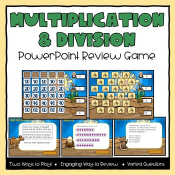 Preview of Multiplication and Division Jeopardy Math Review Game