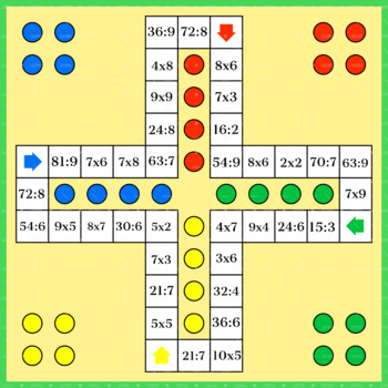 Preview of Multiplication & Division - Ludo