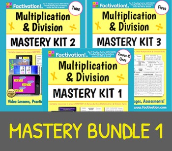 Preview of Multiplication/Division Mastery BUNDLE 1 (Includes Mastery Kits 1-3)