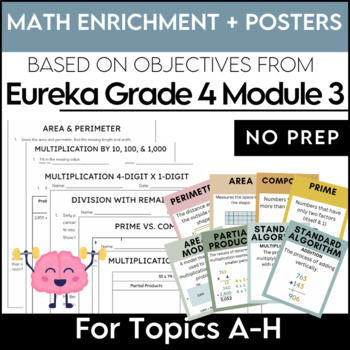 Preview of Multiplication & Division Math Enrichment & Posters for Eureka Grade 4 Module 3