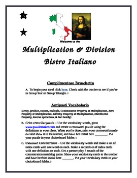 Preview of Multiplication & Division Meanings Choice Board - CCSS Compliant