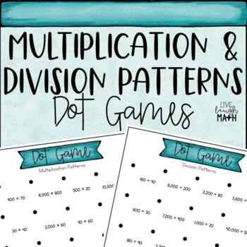 Preview of Multiplication & Division Patterns Game - Free Math Center Activity