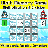 Penguins Memory Matching Multiplication & Division Game - 