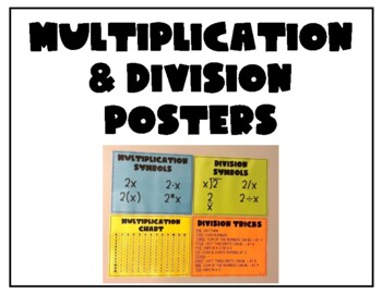 Preview of Multiplication & Division Posters