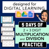 Multiplication + Division Practice | 5 Days of Work | Digi