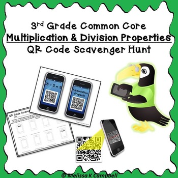 Preview of Multiplication & Division Properties QR Code Scavenger Hunt