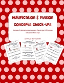 Multiplication & Division Quick Check Ups Pack