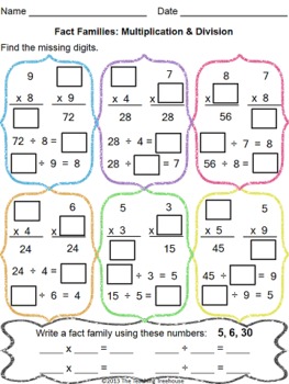 Multiplication & Division by The Teaching Treehouse | TpT