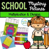 Multiplication & Division School Mystery Pictures 
