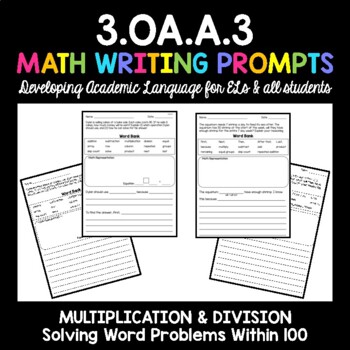 Preview of Multiplication & Division Story Problems: Math Writing Prompts 3.OA.A.3