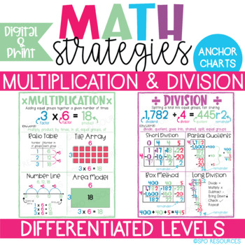 Preview of Multiplication & Division Strategy Anchor Charts & Posters