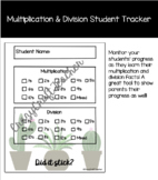 Multiplication & Division Student Progress Tracker