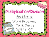 Multiplication/Division Word Problems Task Cards Within 10