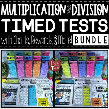 Preview of Multiplication & Division Timed Test Assessment BUNDLE to improve Fact Fluency